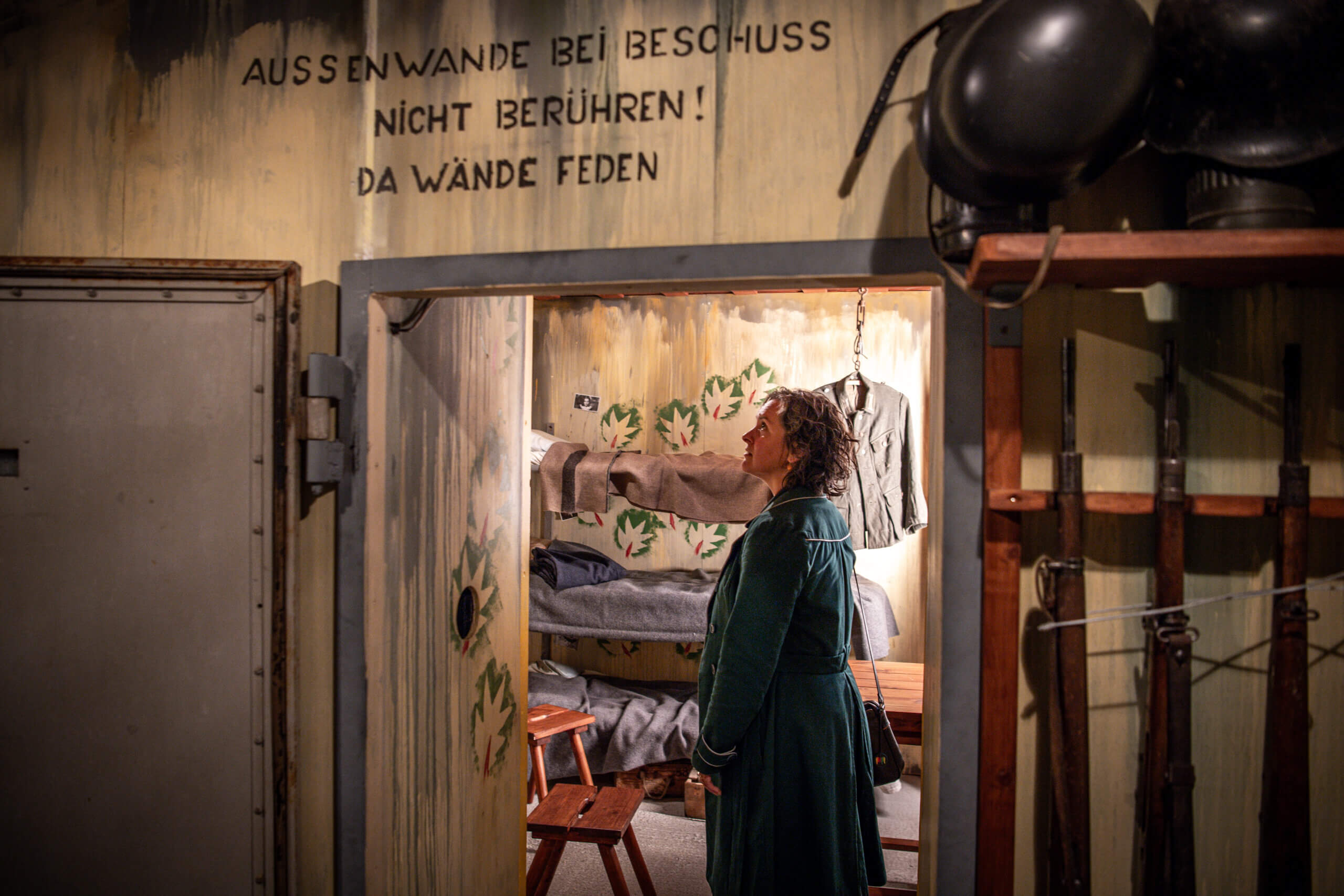 Rekonstrueret bunker på Ringkøbing Museum
